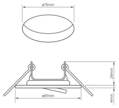 Image de Omega-r C Chrome Plafonnier encastré Carré Orientable GU5.3 IP20 Aluminium