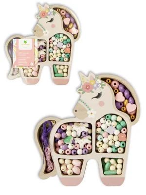 Image de Perles de bois Tiefland Licorne 170 PCs
