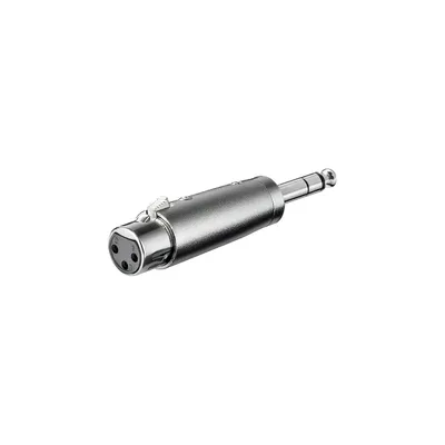 Produktbild von XLR Adapter, AUX Klinke 6,35mm stereo > XLR Buchse 3Pin