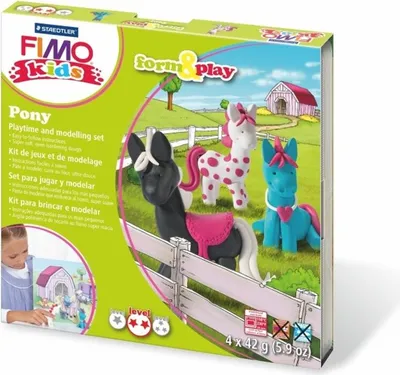 Produktbild von Staedtler FIMO Kids Form&Play Set Ponys - 1 Stck