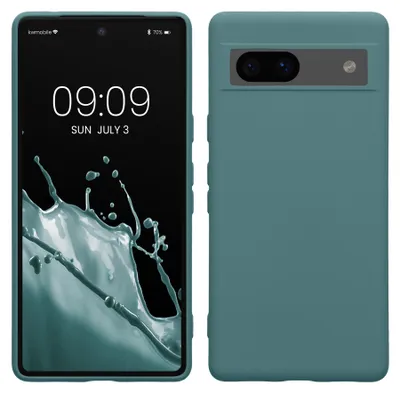 Produktbild von kwmobile Hülle kompatibel mit Google Pixel 7a Hülle - gummierte TPU Silikon Handyhülle - Schutzhülle für kabelloses Laden - Case in Arctic Night