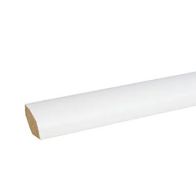 Produktbild von Viertelstableiste Fußleiste 14 x 14 x 2000 mm Weiß zum Kleben, Schrauben & Nageln Massivholz Sockelleiste by PROVISTON 2 Meter | 1 Stück