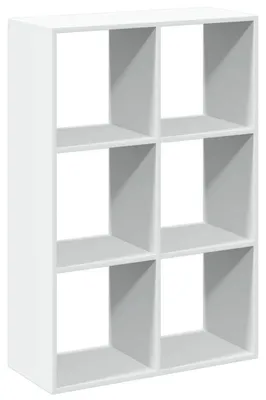 Produktbild von Raumteiler Bücherregal Weiß 69,5x29x103,5 cm Holzwerkstoff