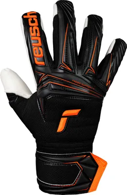 Obrázek produktu pro Reusch brankářské rukavice Attrakt Advance s maximální ochranou prstů 7783 černá/šokově oranžová 8