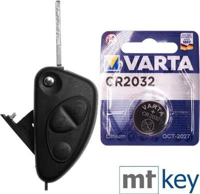 Produktbild von Repair Reparatur Satz Auto Schlüssel Austausch Gehäuse mit 3 Tasten + Rohling + Batterie kompatibel mit Alfa Romeo 156 147 937 GT 97-10