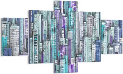 Produktbild von Bild auf Leinwand - Leinwandbild - Abstraktion modern - 125x70cm - Wand Bild - Wanddeko - Leinwanddruck - Bilder - Kunstdruck - Wanddekoration - Leinwand bilder - Wandkunst - EA125x70-3857