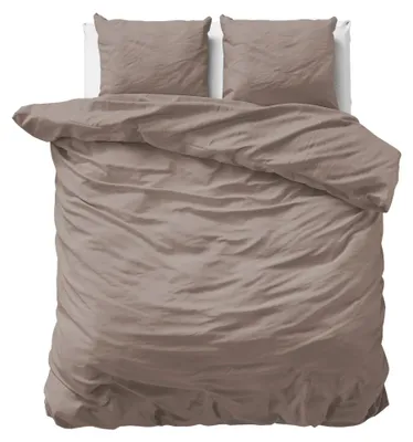 Obrázok produktu pre Satinová posteľná bielizeň Primaviera Deluxe, farba taupe, rozmery 200 x 200/220 cm