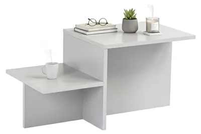 Produktbild von Dmora Couchtisch Cantello 80x40x40h cm Grau mit Zeitschriftenablage