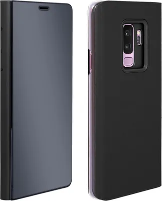Image de Samsung Galaxy S9 Plus Flip Cover avec effet miroir & fonction stand - Noir