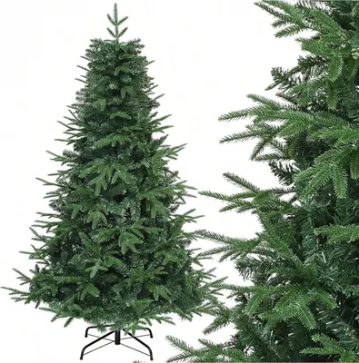 Produktbild von 182cm Künstlicher Weihnachtsbaum, mit 900 Spitzen PVC, Naturgetreu Tannenbaum mit Metallständer, Φ90cm