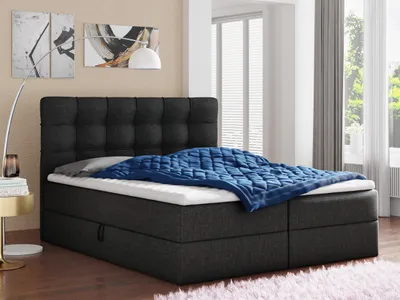 Produktbild von Boxspringbett Best mit 2 Bettkästen, Doppelbett mit Bonell-Matratze und Topper, Polsterbett, Bett