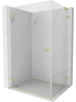 Obrázek produktu pro Mexen Lunar-B L sprchový kout otevírací levý 95 x 80 cm, transparentní, zlatý kartáčovaný - 832L-095-080-55-00-L