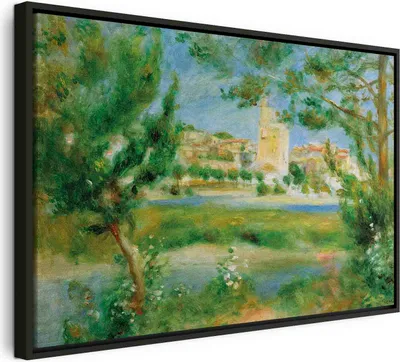 Produktbild von Italienischer Leinwand Leinwandbild - Villeneuveles-Avignon (Pierre-Auguste Renoir) 90x60 cm Reproduktionen l-F-14189-b-a