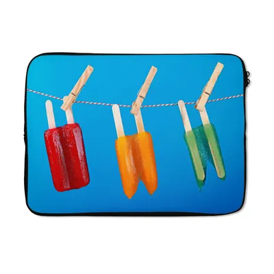 Produktbild von MuchoWow® Laptop Hülle 14 ZollWassereis auf der Wäscheleine Laptoptasche - Laptoptasche - Stoßsicher - Schutzhaube