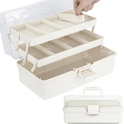 Obrázok produktu pre Multifunkčná úložná krabica s 3 priehradkami a rúčkou, 37 cm