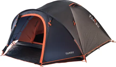 Produktbild von TAMBU Outdoor Camping Zelt für 3-4 Personen nachhaltiges Kuppelzelt wasserdicht aus recyceltem Material mit Außenbereich Stauraum