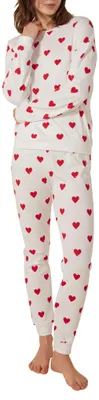 Obrázok produktu pre Pyžamo s dlhými rukávmi Petit Bateau A0B5U, dámske, farba: marshmallow/terkuit, veľkosť: XXS
