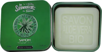 Produktbild von La Savonnerie de Nyons - Metallbox mit Seife - Aloe Vera