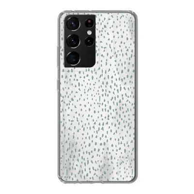 Produktbild von MuchoWow® Handyhülle Schutzhülle Hülle für Samsung Galaxy S21 Ultra Polka dots - Marmor - Weiß Silikon Softcase Handy Hülle - Mobiltelefon