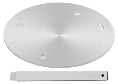 Wärmeleitplatte für Gasherd, Edelstahl, 20 cm, mit abnehmbarem Griff
