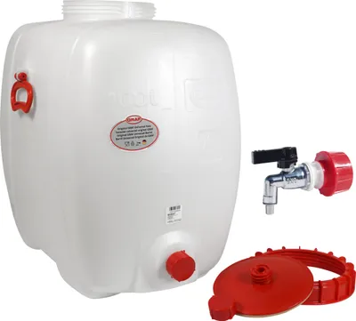 Produktbild von Graf Getränkefass Kunststofffass Oval 100 Liter mit Messing Auslaufhahn 1/2"