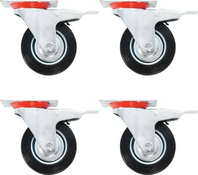 Image de 16 pcs Roulettes pivotantes 100 mm
