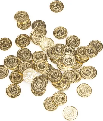 Produktbild von Piraten Münzen Geldstücke gold 144 Stück - Einheitsgröße