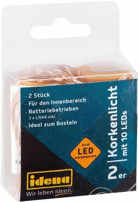 Obrázok produktu pre Idena 31091 2 Idena Korken LED Lichterketten gold 90,0 cm