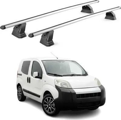 Image de Barres de toit transversales Alu pour Fiat Qubo 2008-2020 75 kg Gris 2Pcs