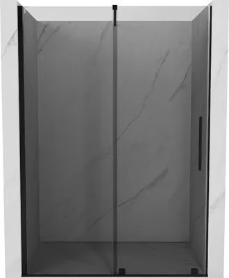 Produktbild von Mexen Velar Schiebetür-Duschabtrennung 150 cm, Graphit, Schwarz - 871-150-000-41-70