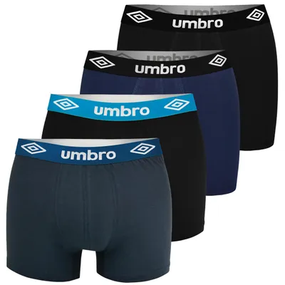 Obrázok produktu pre PREMIUM UMBRO Pánske boxerky Bavlna 4 balenie | Elastické, mäkké spodné prádlo pre mužov | Ideálny strih | Perfektné pohodlie, kvalita, XL