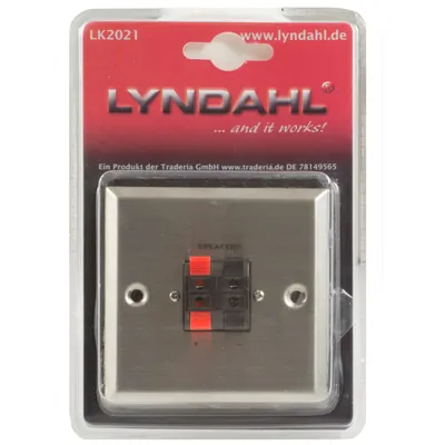 Produktbild von Lyndahl Lautsprecher Wandeinbaudose 2 fach, Edelstahl f. Schalterdosen