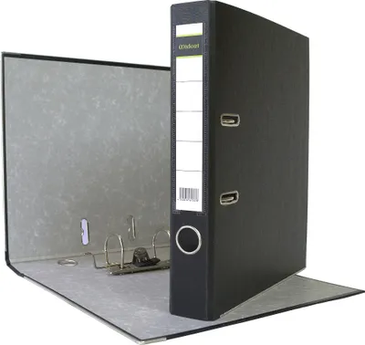 Produktbild von 2 x Akten-Ordner PP A4 50 mm Schwarz Kunststoff Archiv Büroordner Ringordner
