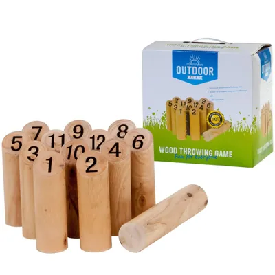 Zdjęcie produktu dla ZABAWA NA ZEWNĄTRZ Gra w rzucanie Kubb Drewniana gra plenerowa