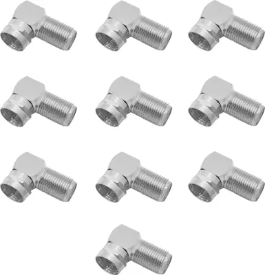 Produktbild von ARLI 10x Sat F-Winkelstecker – 90° Winkeladapter F-Kupplung auf F-Stecker für Koaxkabel SAT Receiver LNB