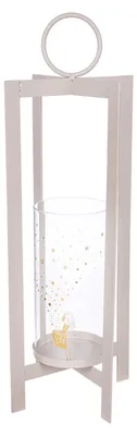 Produktbild von Gilde Windlicht, "Sternenmädchen", Sternmotiv, Glas, Metall, grau, VE 3, L. 13.5 cm, B. 13.5 cm, H. 50 cm 69766 4063387697665