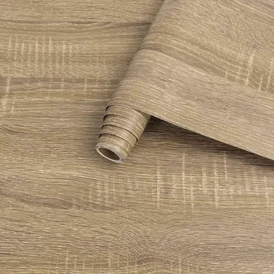 Selbstklebende Möbelfolie, Vinyl, wasserdicht, dunkelbraun Holz, 60 cm x 5 m