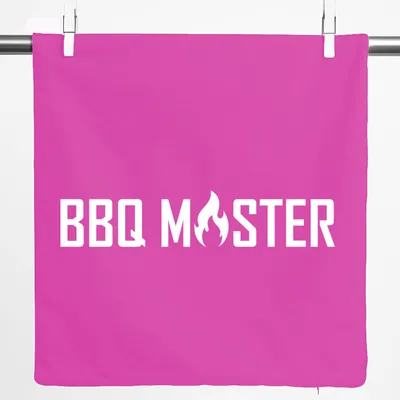 Produktbild von Huuraa Kissenbezug BBQ Master Grillen 40x40cm Fuchsia Baumwolle Dekokissenbezug Geschenkidee