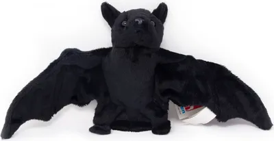 Produktbild von Cornelissen Kuscheltier Fledermaus mit Band schwarz 36 cm