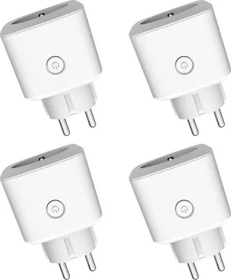 Immagine prodotto di Contatto di commutazione con controllo Wi-Fi, quadruplo, 16 A, con app, intelligente, compatibile con Alexa e Google Home