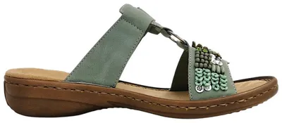 Immagine prodotto di Scarpe da donna Rieker, modello sandalo, comode, verdi, per il tempo libero