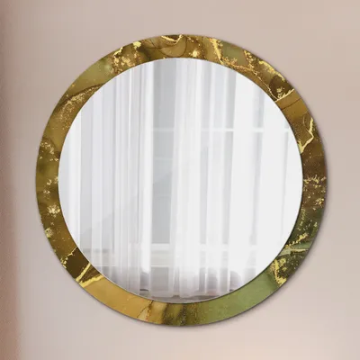 Produktbild von Spiegel - Mirror zum Wandspiegel Schlafzimmer – Schminkspiegel- metallisch wirbelt- Ø90cm