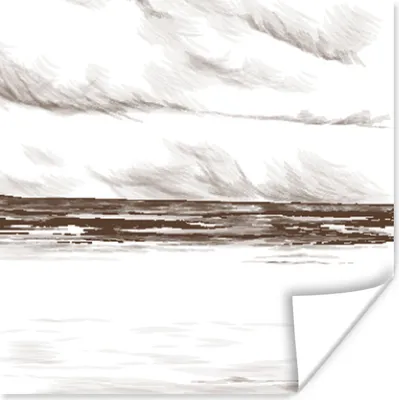 Produktbild von MuchoWow® Poster Strand - Meer - Himmel 75x75 cm - Wand Dekoration