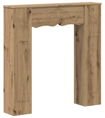 Produktbild von vidaXL Kaminumrandung Artisan-Eiche 102 x 20 x 102 cm Holzwerkstoff