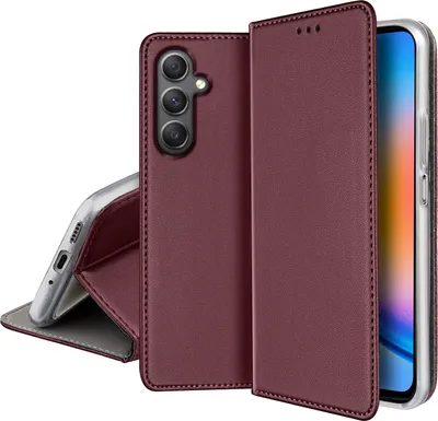 Zdjęcie produktu dla Etui Skórzane Do Samsung Galaxy A16 5G Magnetyczne Book Case Tokra Szkło 9H