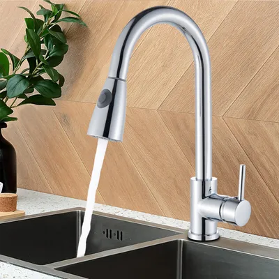 Produktbild von Edelstahl Ausziehbar Küchenarmatur mit brause 360°Küche Mischbatterie Wasserhahn