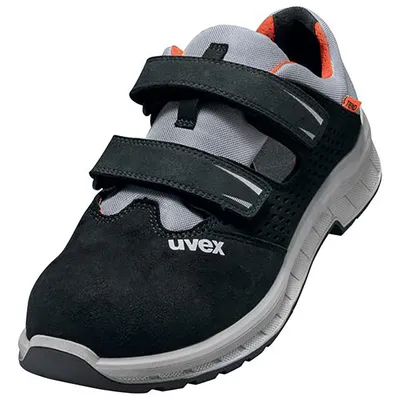 Produktbild von uvex 2 trend Sandalen S1P schwarz, grau, rot Weite 12 Gr. 52