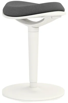 Produktbild von Pendelhocker, ergonomisch, höhenverstellbar, bis 120 kg, 42,5x35,5x56,5-71,5cm, Grau