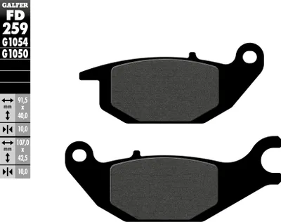 Produktbild von Bremsbeläge Kh343 Für Honda Cbr125 '04-'10, Xl125V Varadero '01- (Hinten)