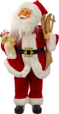 Produktbild von Christmas Paradies 44532 Weihnachtsmann Spieluhr Santa mit Ski
